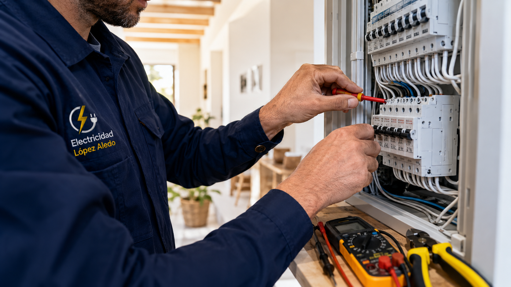 Instalación eléctrica profesional por Electricidad López Aledo